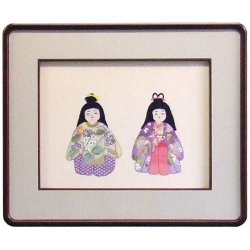 刺繍 二人雛