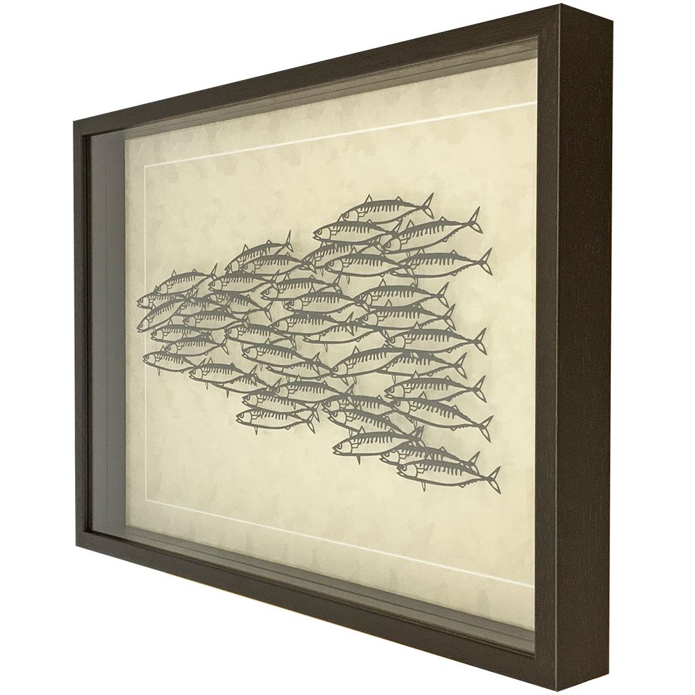 魚群の切り絵
