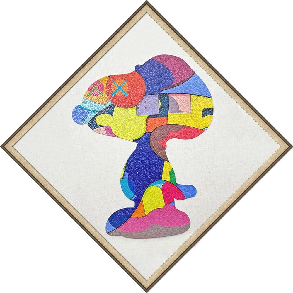 スヌーピー KAWS ひし形に