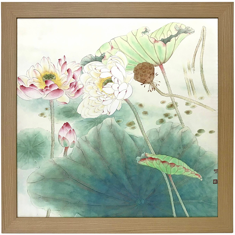 蓮の花のスカーフ