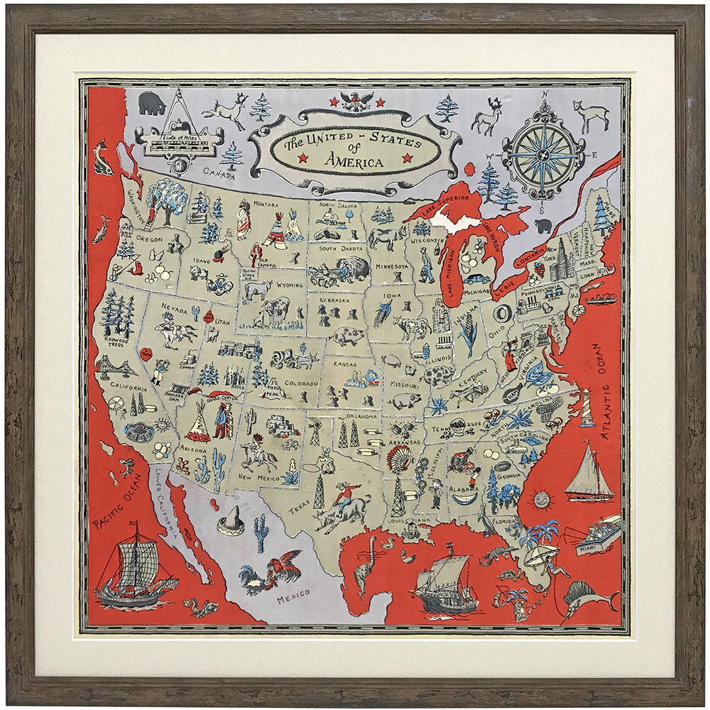 バンダナ アメリカ地図