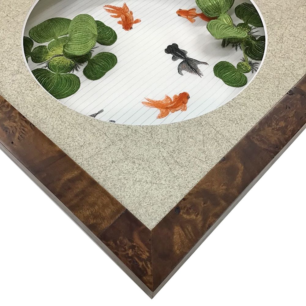 金魚の日本刺繍
