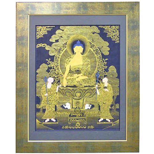 金糸が映える刺繍の仏画