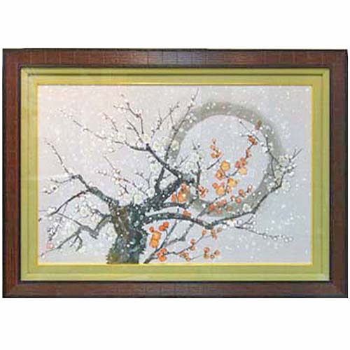墨彩画 紅白梅