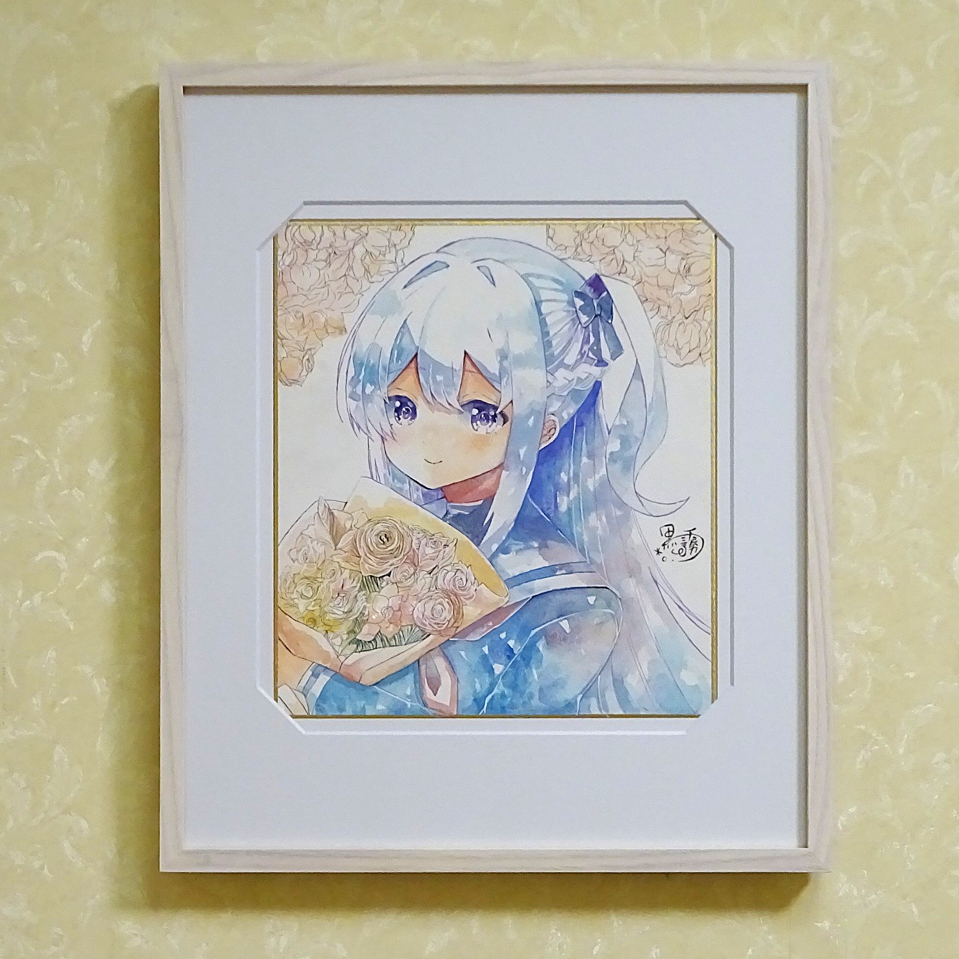 fra-me 二次創作の水彩イラスト色紙 daisuke