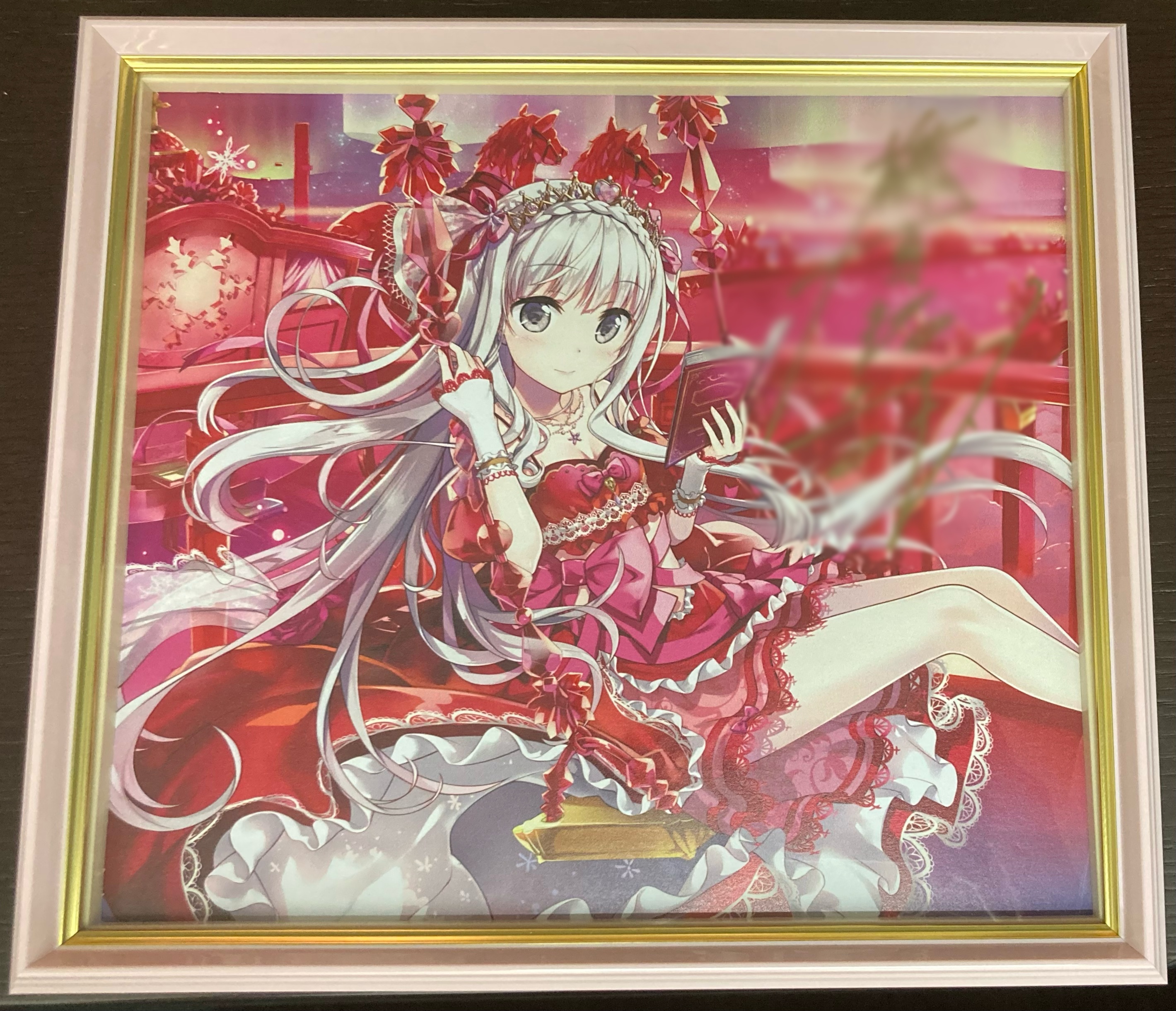 fra-me イラスト付きサイン色紙 オレンジ